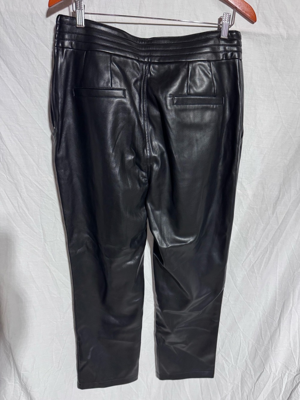 NWT 7FAM 7 For All Mankind black faux leather pant Size Large - Picture 7 of 7